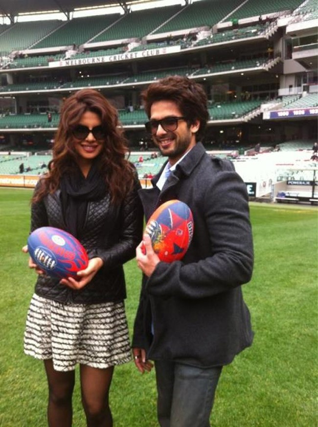 Shahid Kapoor & Priyanka Chopra promoting Terei Meri Kahaani in Melbourne