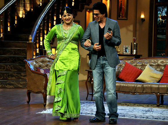 Shahrukh Khan promotes Chennai Express on TV show