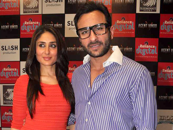 Saif and Kareena on promotion for AGENT VINOD