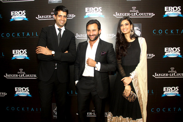 Saif Ali & Diana Penty promoting COCKTAIL at an event