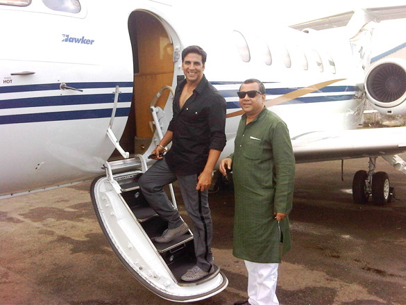 Akshay & Paresh Rawal promote OMG Oh My God! At Ahmedabad