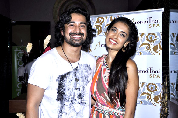 Rannvijay Sarah Jane & Mandira Bedi at launch of Aroma Thai Spa