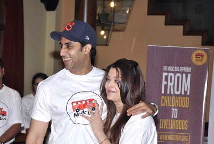 Abhishek Aishwarya at Magic Bus event