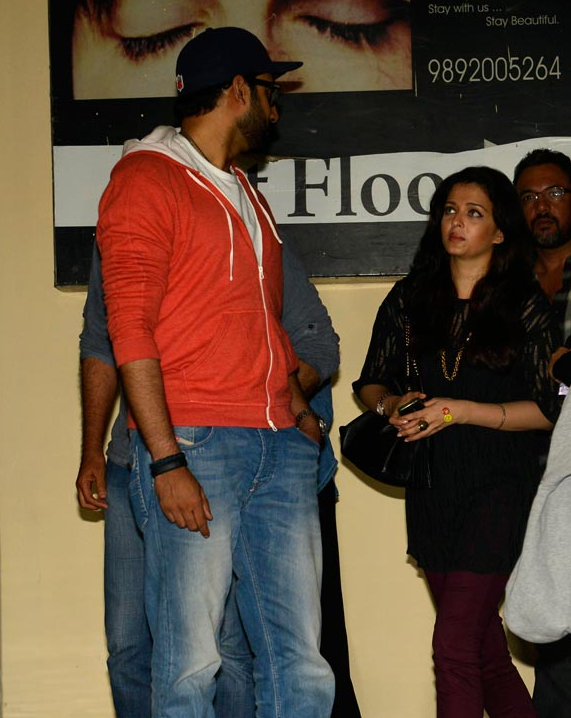 Abhishek Bachchan and Aishwarya Rai go for a movie