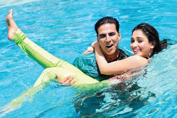 Akshay Kumar & Tamannah on sets of ITS ENTERTAINMENT