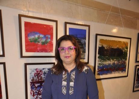 Farah Khan attends an art exhibition