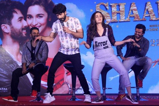 Alia Bhatt, Shahid Kapoor and others at the launch of the song 'Gulaabo'