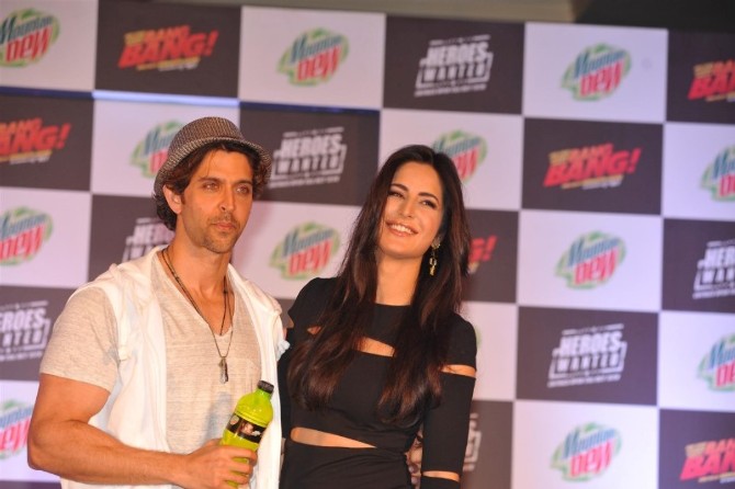 Hrithik Roshan and Katrina Kaif at the launch of Mountain Dew Heroes Wanted campaign