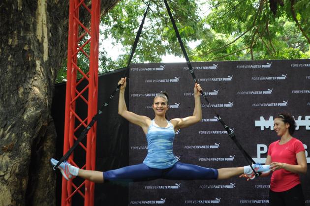 Jacqueline Fernandez at the launch of a fitness shoes