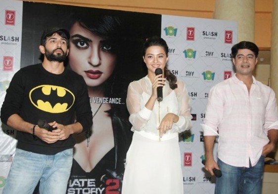 Jay Bhanushali, Surveen Chawla and Sushant Singh promote their film 'Hate Story 2' in Mumbai