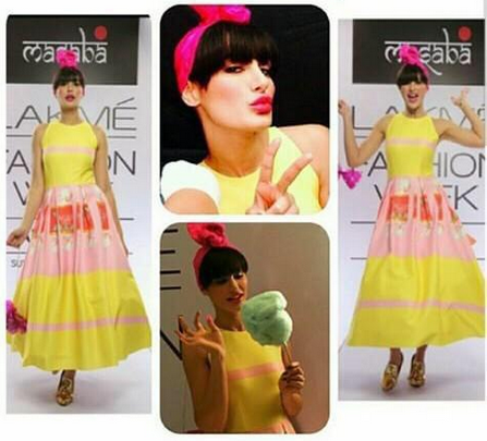 Nargis Fakhri shows off her bubbly avatar in Lakme Fashion Week 2015
