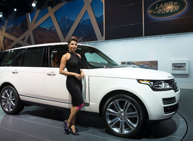 Priyanka unveils the Land Rover