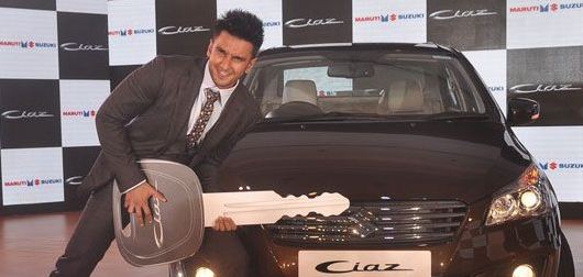 Ranveer Singh at the launch of a car