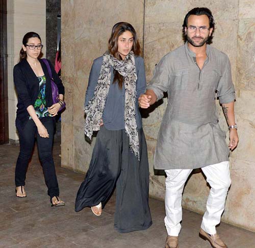 Saif & Kareena at screening of GO GOA GONE