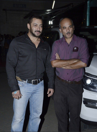 Salman Khan and Sooraj Barjatya snapped at Mehboob Studio