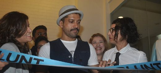 Farhan Akhtar at the launch of his wife's new salon