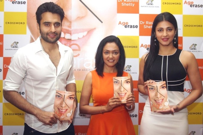 Shruti Haasan and Jackky Bhagnani launch Age Erase, book by Dr Rashmi Shetty