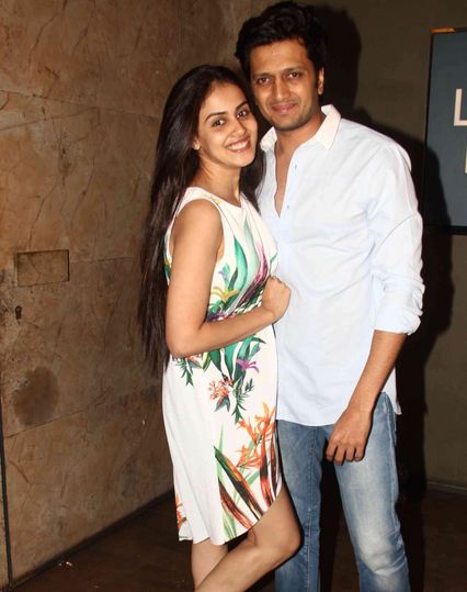 Genelia Deshmukh, Riteish Deshmukh and others at the screening of 'Tanu Weds Manu Returns'