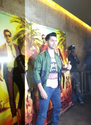 Varun Dhawan at his movie Dishoom's song screening