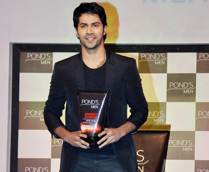 Varun Dhawan at the launch of Ponds Men Facewash