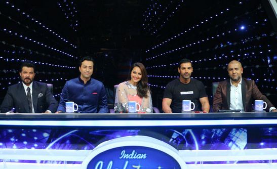 Anil Kapoor, John Abraham and Shruti Haasan promote 'Welcome Back' on 'Indian Idol Junior'