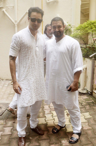 Aamir Khan and Imran Khan at Eid celebration