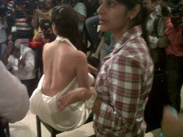Ali Zafar Painting Aditi Rao Haydri At Promotion Event For London Paris New York