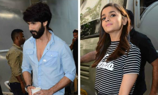 Shahid Kapoor and Alia Bhatt snapped at Mehboob studio