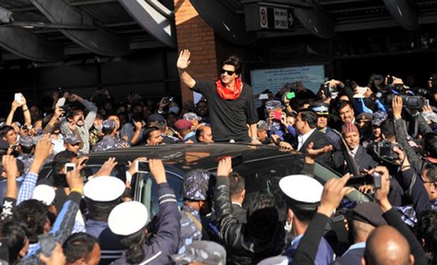 Shahrukh Khan visits Kathmandu to promote a brand