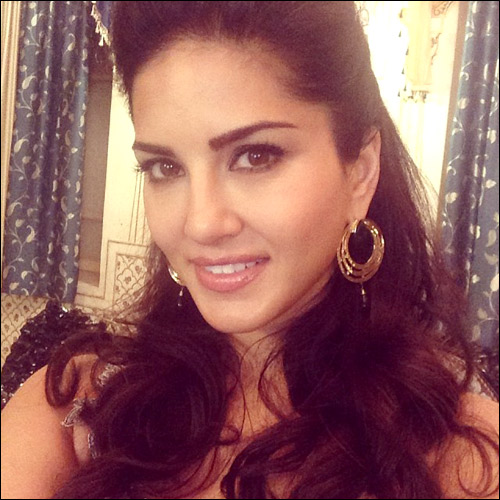 Sunny Leone on the sets of her film
