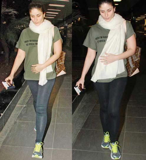 KAREENA KAPOORWITH FAKE BABY BUMP FOR HEROINE