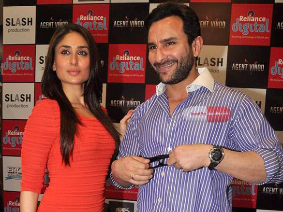 Saif and Kareena on promotion for AGENT VINOD 2