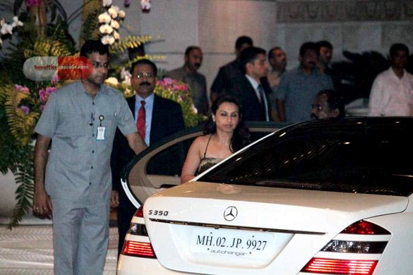 Rani Mukherjee getting in her car