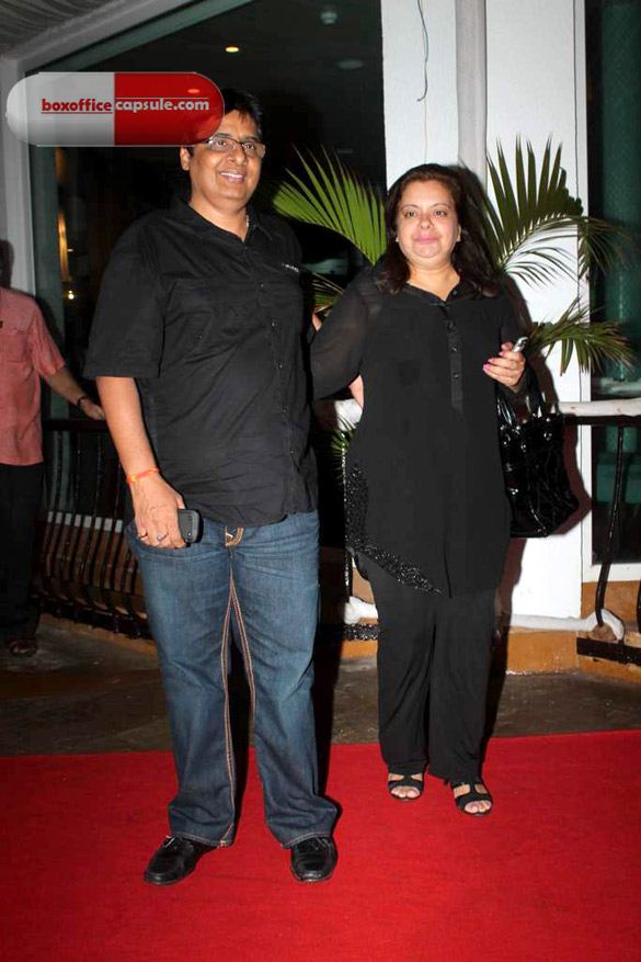 Vashu Bhagnani with his wife at Success bash of FERRARI KI SAWAARI 