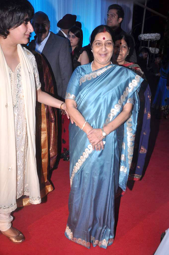 Sushma Swaraj at Reception party of ESHAA DEOL 