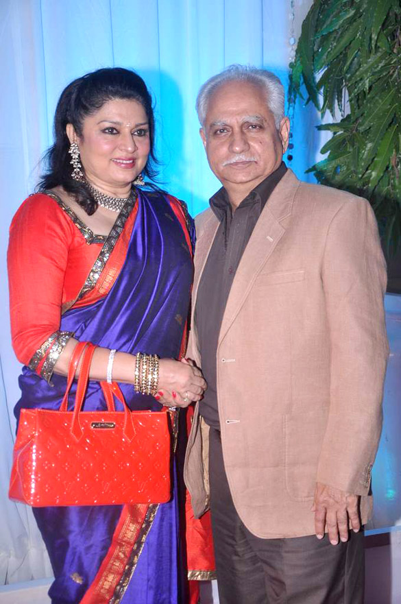 Ramesh Sippy with his wife at Reception party of ESHAA DEOL 