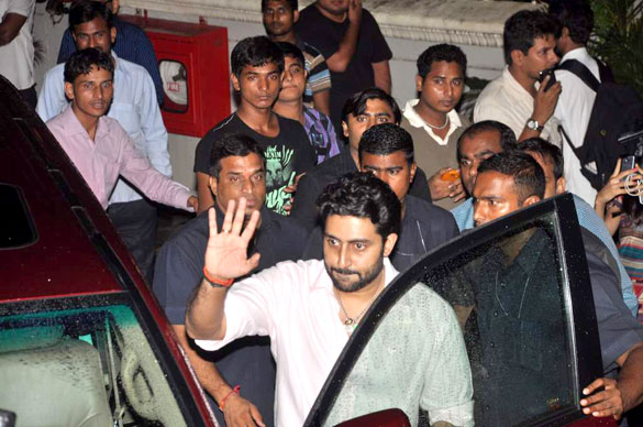 Abhishek Bachchan arrives at Special Screening of BOL BACHCHAN 