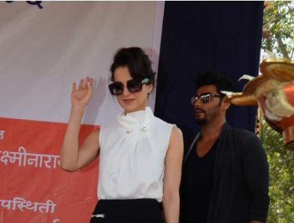 Arjun Kapoor and Kangana Ranaut at an event