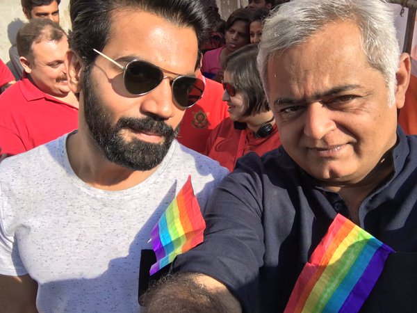 Hansal mehta and Rajkummar Rao at Gay Pride Parade