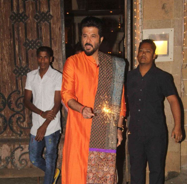 Anil Kapoor at his residence celebrating Diwali