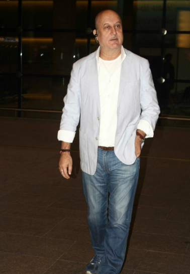 Anupam Kher at the airport
