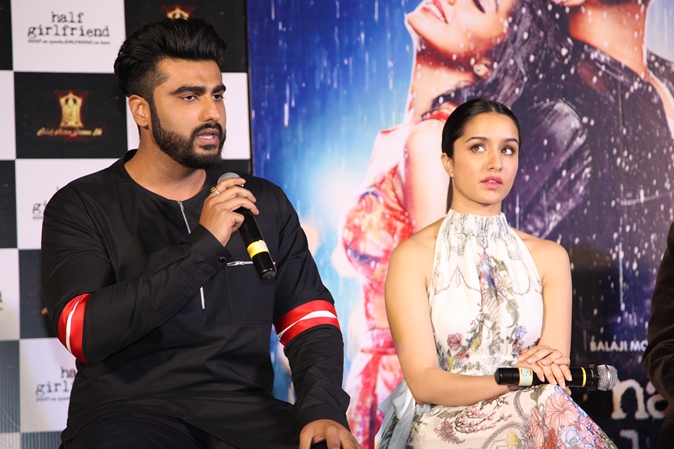 Arjun Kapoor and Shraddha Kapoor at Half Girlfriend Press Conference