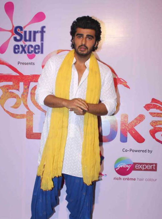 Arjun Kapoor looking hot at a Holi event