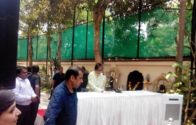 Amitabh Bachchan interacting with the media on his birthday