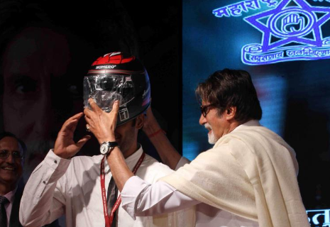 Amitabh Bachchan at a road safety event