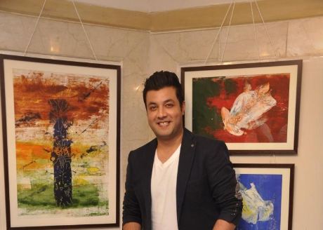 Varun Sharma attends an art exhibition