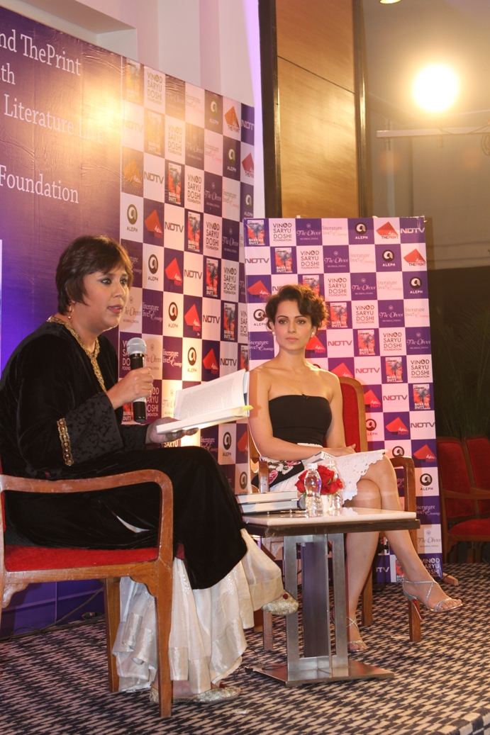 Barkha Dutt speaking about her book at the launch
