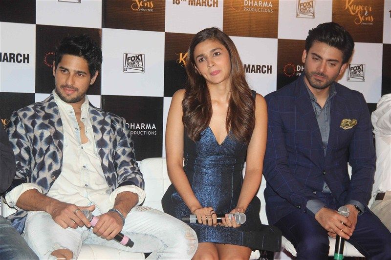 Sidharth Malhotra, Alia Bhatt and Fawad Khan at 'Kapoor & Sons' trailer launch