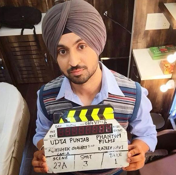 Diljit Dosanjh snapped on the sets of 'Udta Punjab'