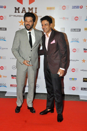 Anil Kapoor and Manoj Bajpayee at the Jio MAMI Mumbai Film Fest opening ceremony
